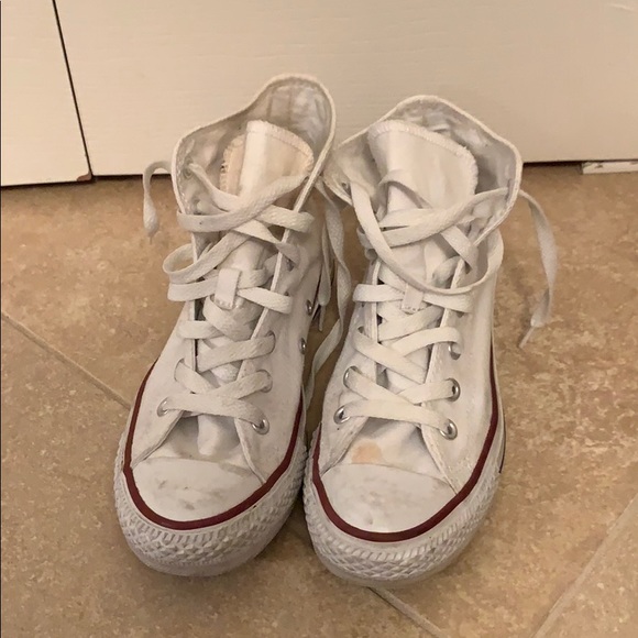 white high top converse size 7
